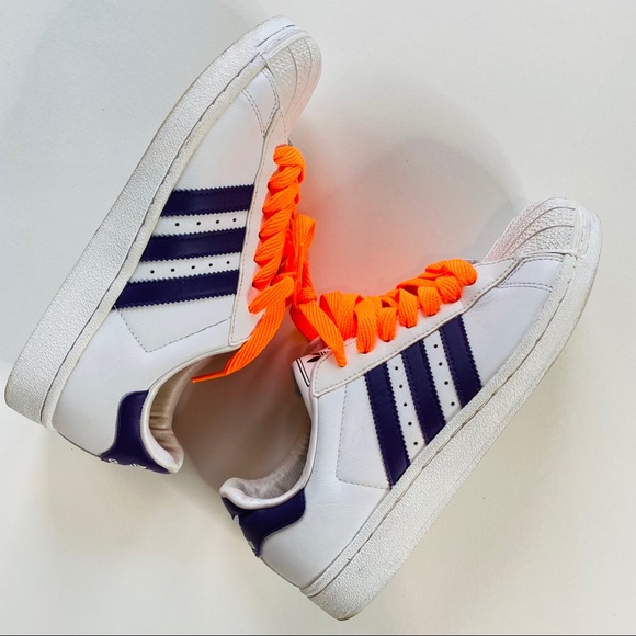orange adidas shell toes